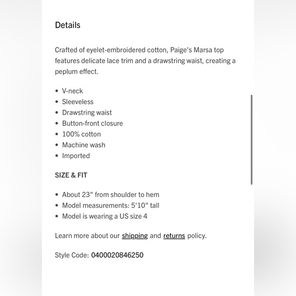 PAIGE White Eyelet Lace Blouse - Picture 6 of 6